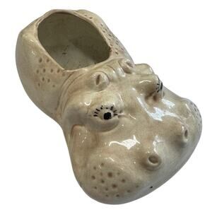 Vintage Mid Century Charming Hippopotamus Planter